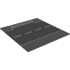 Baseplate 32 x 32 with 6-Stud T Intersection and Road with White Dashed Lines and Crosswalk Print