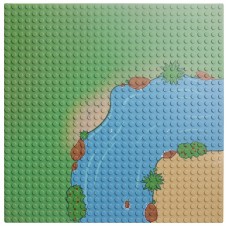 Baseplate 32 x 32 with Grass - curved edge Print